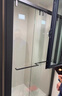 不锈钢淋浴房隔断定制一字型简易干湿分离卫生间移门整体浴室玻璃 【升级版】304不锈钢雅黑-包安装 8mm钢化-送货上门包安装 实拍图