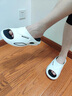 回力男款拖鞋男士厚底运动防滑耐磨夏季室内家居外穿居家夏天静音 白黑色（耐穿耐磨） 42-43 实拍图