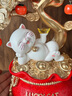 楚象躺赚招财猫桌面装饰摆件福袋存钱罐送朋友店铺公司开业乔迁礼物 躺赚发财树猫-红色【礼盒装】 实拍图