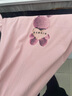 德玛纳（dme）【童话小镇】夏云朵纯棉兔兔印花烫钻短袖t恤女舒适遮肉女式t恤 实拍图