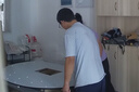 梓屋餐桌家用加厚岩板餐桌椅组合方圆两用饭桌餐桌813#1.35米单餐桌 实拍图