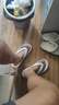 卡骆驰crocs贝雅卡骆班运动拖鞋男鞋女鞋居家夹脚平底人字拖鞋|205393 白/深蓝-126 40 (250mm) 实拍图