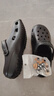 利达妮（TZLDN）洞洞鞋女款2024年最新款外穿防滑防臭厚底eva孕妇包头凉鞋女夏季 酷黑MM球 【6颗装】 40-41 【标准码】 实拍图