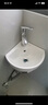 溪涧亭小户型洗手盆三角洗脸盆迷你卫生间转角洗漱台陶瓷洗面盆阳台角盆 1号三角支架盆+下水 实拍图
