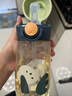 BABLOV花伴森儿童吸管杯ppsu男女小孩子学生运动水杯壶便携塑料新年杯子 【母婴级ppsu】青芥绿480ml 实拍图