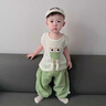 G.duck小黄鸭婴儿套装衣服夏季薄款棉纱布背心分体两件套0一1岁男孩夏装 米白色 90 建议80-90cm1岁半-2岁 码 实拍图