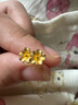 周六福足金999朱槿花黄金耳钉耳饰女计价A0910969 约0.82g 一对生日礼物 实拍图
