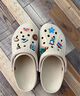 卡骆驰crocs洞洞鞋贝雅卡骆班轻便耐磨一脚蹬休闲鞋|205089 冬日白/彩色-1LI 37 /38(230mm) 实拍图