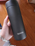 苏泊尔（SUPOR）保温杯水杯大容量男女士保温杯商务便携杯子泡茶杯子 儒雅黑380ml【316L内胆+茶滤】 实拍图