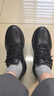 斯凯奇（Skechers）男士运动皮鞋软底足弓支撑运动鞋系带绅士商务鞋 BLK黑色 41.5 实拍图