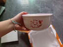 带盖泡面碗陶瓷保鲜碗 学生微波炉专用沙拉碗卡通泡面碗 保鲜碗6寸（花色随机） 实拍图
