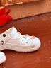 卡骆驰crocs洞洞鞋贝雅男鞋女鞋轻便耐磨一脚蹬拖鞋休闲鞋|10126 白-100 40 (250mm) 实拍图