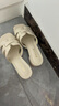 百丽（Belle）度假风一字拖鞋女商场同款真皮编织高跟拖鞋D6U1DBT5 米白 36 (230mm) 实拍图