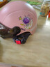 车隐士儿童男孩女孩电动车电瓶车头盔四季通用夏季防晒夏天半盔宝宝可爱 小童粉色3C认证茶色短镜片3-6岁 实拍图