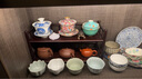栖草院（QICAOYUAN）茶杯架子桌面置物架茶台小博古架茶具摆件茶叶罐中式展示收纳架 40长古味杯架双层 实拍图