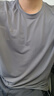 真维斯（Jeanswest）冰丝短袖T恤男夏季纯色体恤衫宽松大码运动健身半袖男士速干上衣 实拍图