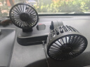 迪加伦 双头汽车用风扇 夏季车内USB小风扇 适用12V/24V轿车面包车大货车车用风扇可旋转电脑办公桌家用风扇 实拍图