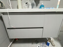 九牧王浴室柜陶瓷一体盆洗手洗脸台盆柜组合卫浴柜洗漱台 110铁灰+智能镜柜送货上门包安装 实拍图