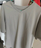 马登工装Sorona凉感速干T恤男夏季v领正肩短袖索罗娜纯色轻奢体恤上衣 月岩灰 XL 实拍图
