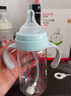 爱得利（evorie）婴儿奶瓶 宽口径双手柄带重力球Tritan奶瓶240ml 蓝(6个月+) 实拍图