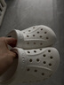crocs卡骆驰洞洞鞋贝雅男鞋女鞋轻便耐磨一脚蹬拖鞋休闲鞋|10126 白-100 39 (240mm) 实拍图