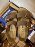 BIRKENSTOCK勃肯德国进口男女款经典舒适软木Arizona双扣拖鞋送父亲送长辈 棕色窄版151183 37 实拍图