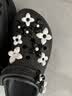 SMFKX CROCS 联名款 明星同款时尚休闲百搭厚底增高透气洞洞鞋拖 黑钻石 37-38 实拍图