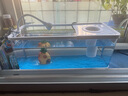 阔庭（KUOTING）鱼缸水族箱生态桌面鱼缸新款懒人鱼缸过滤制氧一体机白色【大号】 实拍图