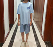 真维斯男童睡衣夏季儿童莫代尔亲肤家居服夏装空调服中大童宽松短袖套装 【5A级抗菌】蓝/泡泡鲨鱼K 140 实拍图