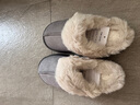 水星家纺拖鞋棉拖鞋 冬季居家出行情侣棉拖鞋 防滑大底高密毛绒显高拖鞋 冬日恋语【灰色】 44 【适合44-45码】 实拍图