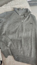 三彩大码女装2025春季新款Polo领短袖针织衫蝴蝶结绞花胖MM 大象灰 XL 170/96B 实拍图