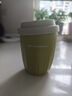 南山先生大容量陶瓷马克杯耐热杯子轻简随手杯男女便携吸管杯网红杯子吸管 捏捏随手杯2.0_黄绿 实拍图