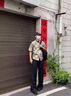 MMOPTOP泰式复古碎花衬衫夏季男士冰丝凉感透气短袖上衣MCS16沙巴杏L 实拍图