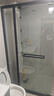 心海伽蓝（SHKL）下沉式淋浴房玻璃隔断一字型无下轨无障碍浴室卫生间干湿分离1p 【哑黑】宽1.8-1.89m/2m高 实拍图