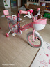 贝琦童（BEIQITONG）贝琦童儿童自行车女孩2-3-6-8-9岁小孩单车脚踏车12-18寸宝宝童车 粉色【折叠白胎】+防摔暴君轮+护网+京东专供 14寸适合身高(95-105)CM 实拍图