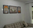 Sixpoetry 客厅装饰画现代简约沙发背景墙壁画轻奢三联晶瓷画大气高档挂画 福禄生花（铝合金外框） 镶钻画左右40*60+中间80*60亮面 实拍图