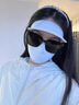 京堂京品 遮全脸夏薄款带帽檐冰丝防晒面罩高颜值防晒口罩女防紫外线夏天 (气质灰+天蓝色)两只装 实拍图