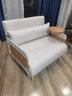 莫柏思奶油风布艺沙发床折叠两用2025新款小户型客厅多功能单人沙发双人 1.2m双人位海绵款(带茶盘) 实拍图