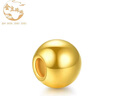 金豆珠珠金豆珠珠黄金足金999(硬金3D)亮面磨砂古法小金珠水贝工厂货源 重版古法 0.1克/4mm古法珠共1颗 实拍图