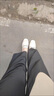 大东女士2025软皮乐福鞋女高跟粗跟搭扣小皮鞋中跟时尚百搭单鞋女 米白色 38 实拍图