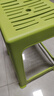 茶花（CHAHUA）塑料凳子时尚创意椅凳加厚方凳弧形塑料条纹高凳可叠加 【绿色】条纹高凳 46.6cm 【1个装】 实拍图