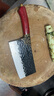 小天籁 龙泉刀锻打菜刀厨房斩切两用刀锋利斩骨刀厨刀切片刀家用斩切刀 红柄斩切龙泉刀 实拍图