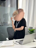 衫里衫外冰丝棉polo衫定制工作服t恤翻领短袖工衣刺绣文化衫定做印logo 黑色 常规 A款 XL (175) 实拍图