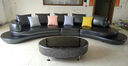 预顾 弧形真皮沙发个性客厅创意家具现代简约大小户型皮艺沙发组合 贵妃躺 【小户型】 实拍图