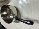 不锈钢奶锅煮面煮粥辅食锅小锅不粘锅家用汤锅牛奶锅电磁炉通用 16cm无盖（单底导热快） 实拍图