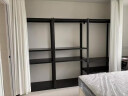摩基简易衣柜全钢架结构置物架衣橱卧室出租房屋宿舍衣帽间收纳柜 四层-高160cm【默认黑色】送前帘 长60*宽35cm 实拍图
