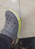 卡骆驰crocs洞洞鞋贝雅卡骆班轻便耐磨一脚蹬休闲鞋|205089 石板灰/青柠绿-0GX 43 (270mm) 实拍图