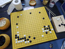 华圣棋盘围棋象棋双面加厚木质棋盘二合一棋类儿童家用便携棋盘W-019 实拍图