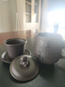 茗客 紫砂办公杯带盖茶杯紫泥茶具男士杯子泡茶水杯办公室水杯大容量带盖过滤个人 厚德载物貔貅办公杯 实拍图
