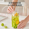 京东京造 玻璃杯 男士女生泡茶水杯子咖啡可乐吸管杯 500ml两只装 实拍图